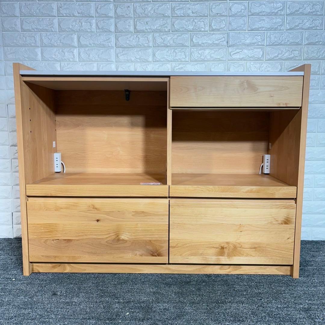 堀田木工 キッチンカウンター 幅120cm レンジ台 キッチン収納 C123