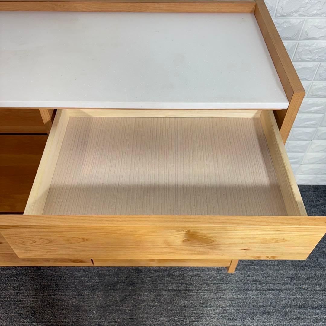 堀田木工 キッチンカウンター 幅120cm レンジ台 キッチン収納 C123