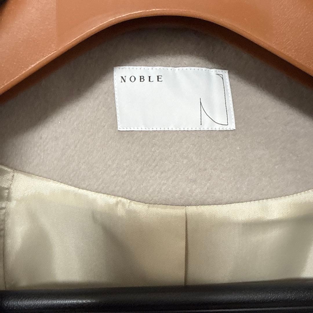 NOBLE ベージュ スタンドカラーオーバーコート