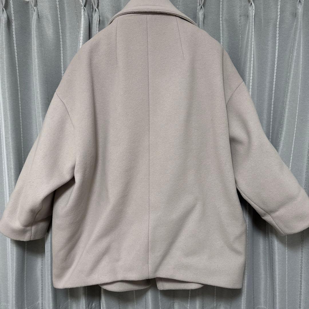 NOBLE ベージュ スタンドカラーオーバーコート