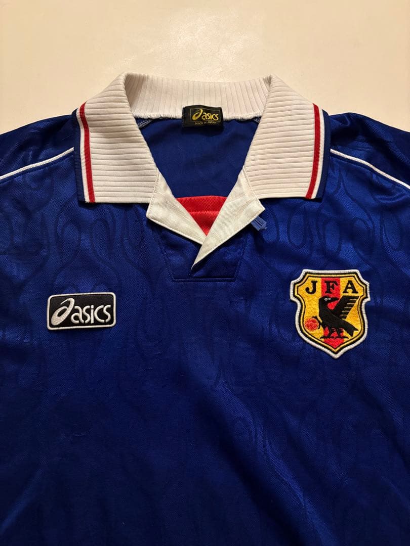 【超希少】98年フランスワールドカップ日本代表ユニフォーム炎モデル　アシックス製