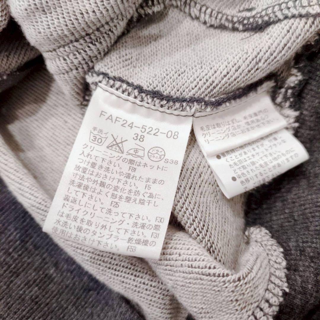 ◾︎希少 美品◾︎ バーバリーブルーレーベル パーカー ファー付 ノバチェック 38