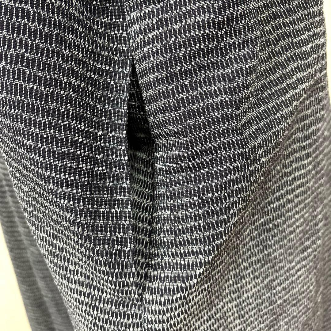 着物リメイク　筑紫ゆうき　久留米絣　ロングワンピース(300)