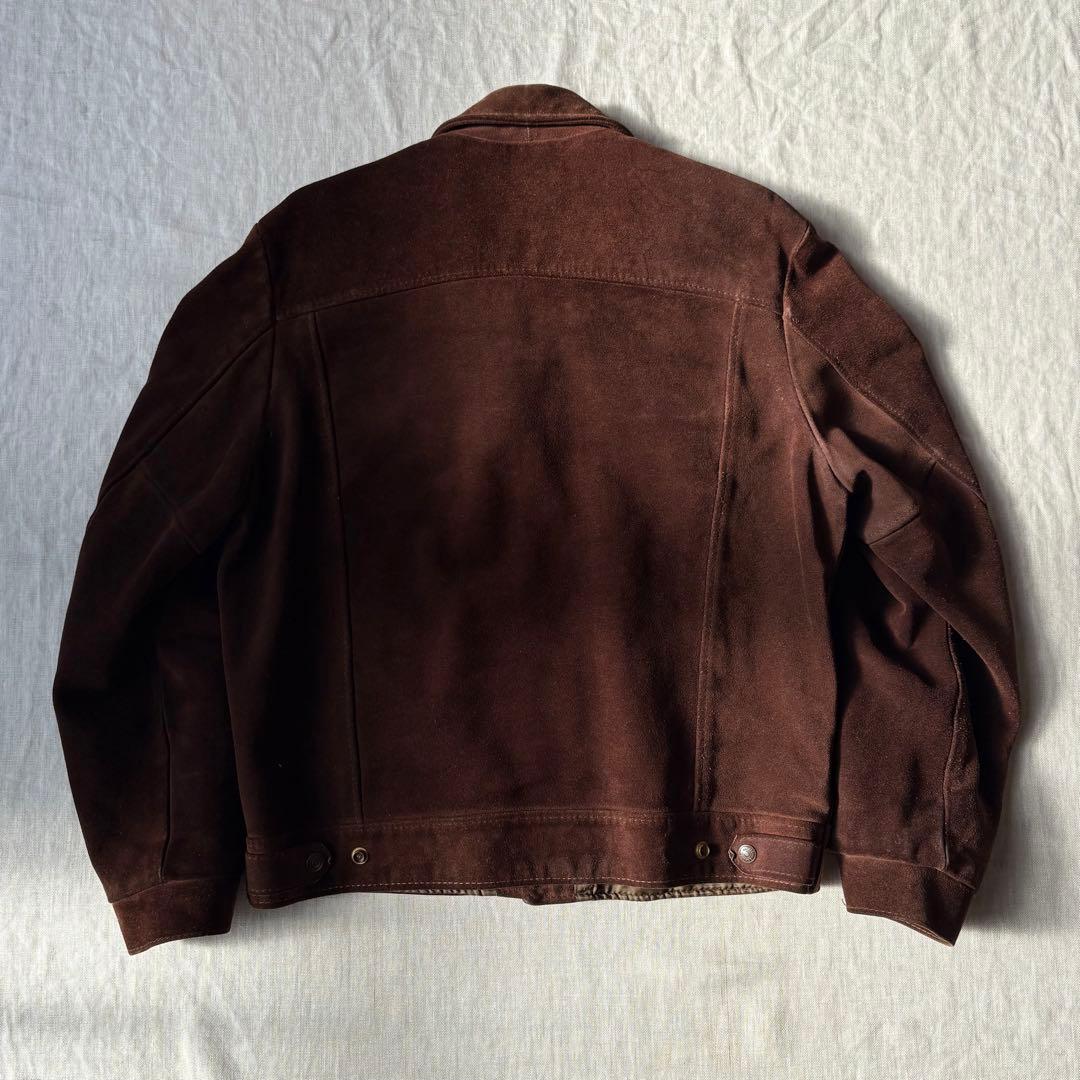 schott ショット USA製 スエード ブラウン トラッカージャケット 42