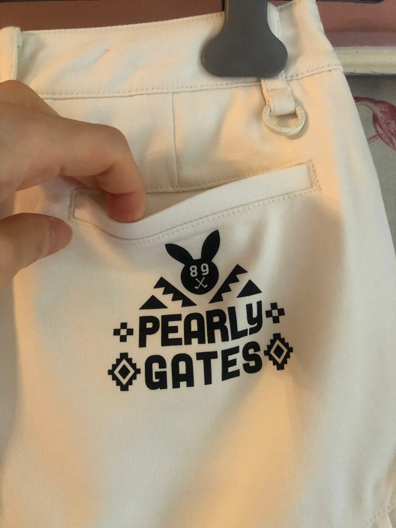 PEARLY GATES ホワイト プリーツスカート