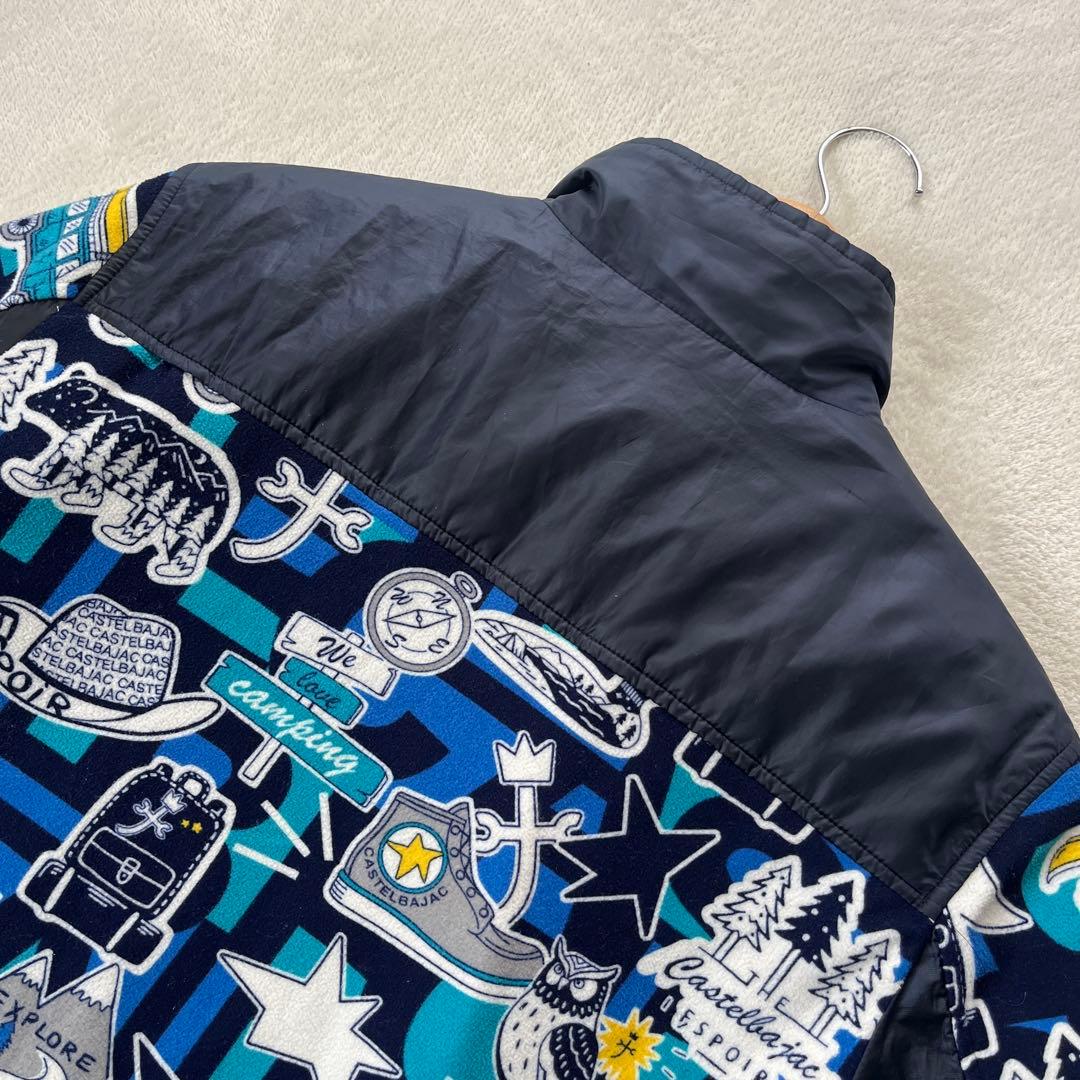 ★カステルバジャックスポーツ　ゴルフ　キャンプ柄 フリース ブルゾン　ジャケット