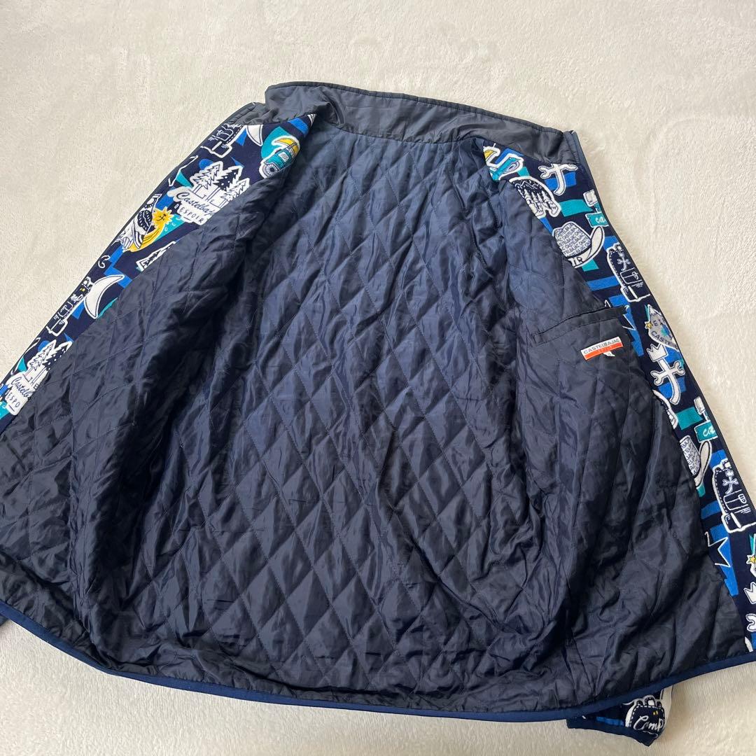 ★カステルバジャックスポーツ　ゴルフ　キャンプ柄 フリース ブルゾン　ジャケット