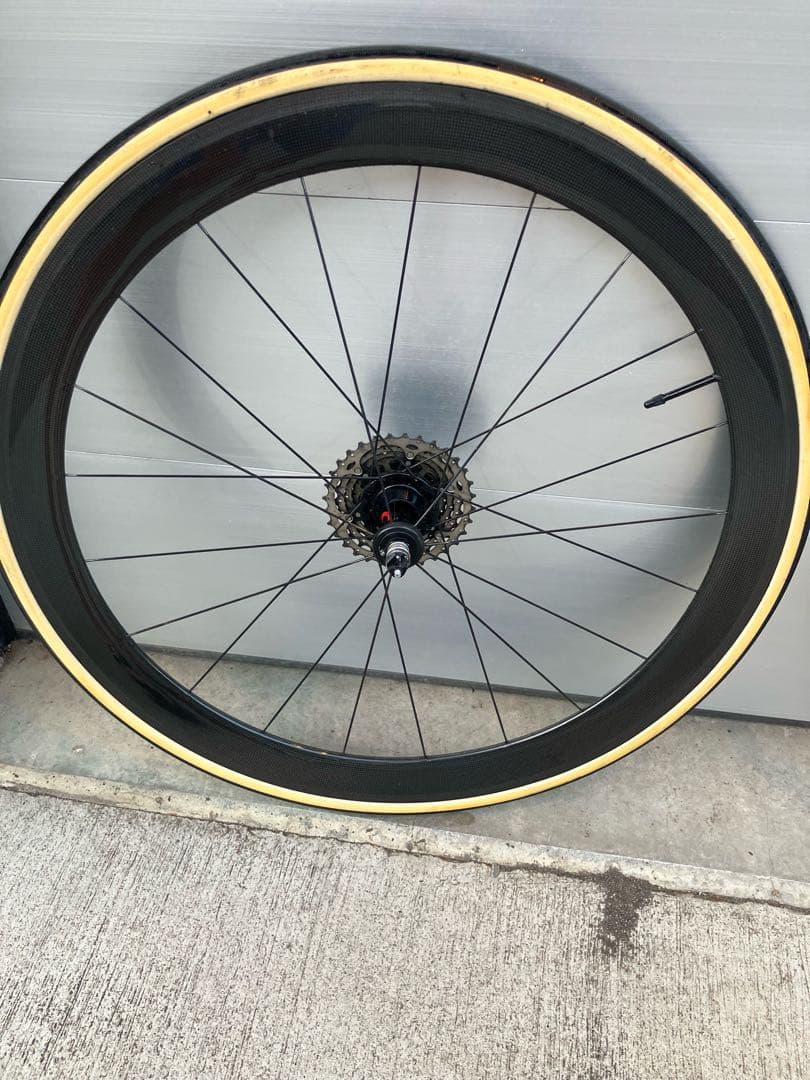 フルクラム　レーシングスピード50カーボンホイール前後セット　タイヤ&予備タイヤ