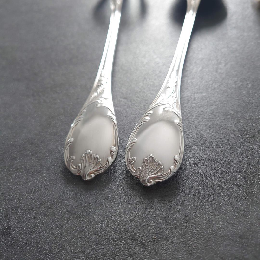 美品 クリストフル マルリー サラダサービングフォーク サラダサービングスプーン