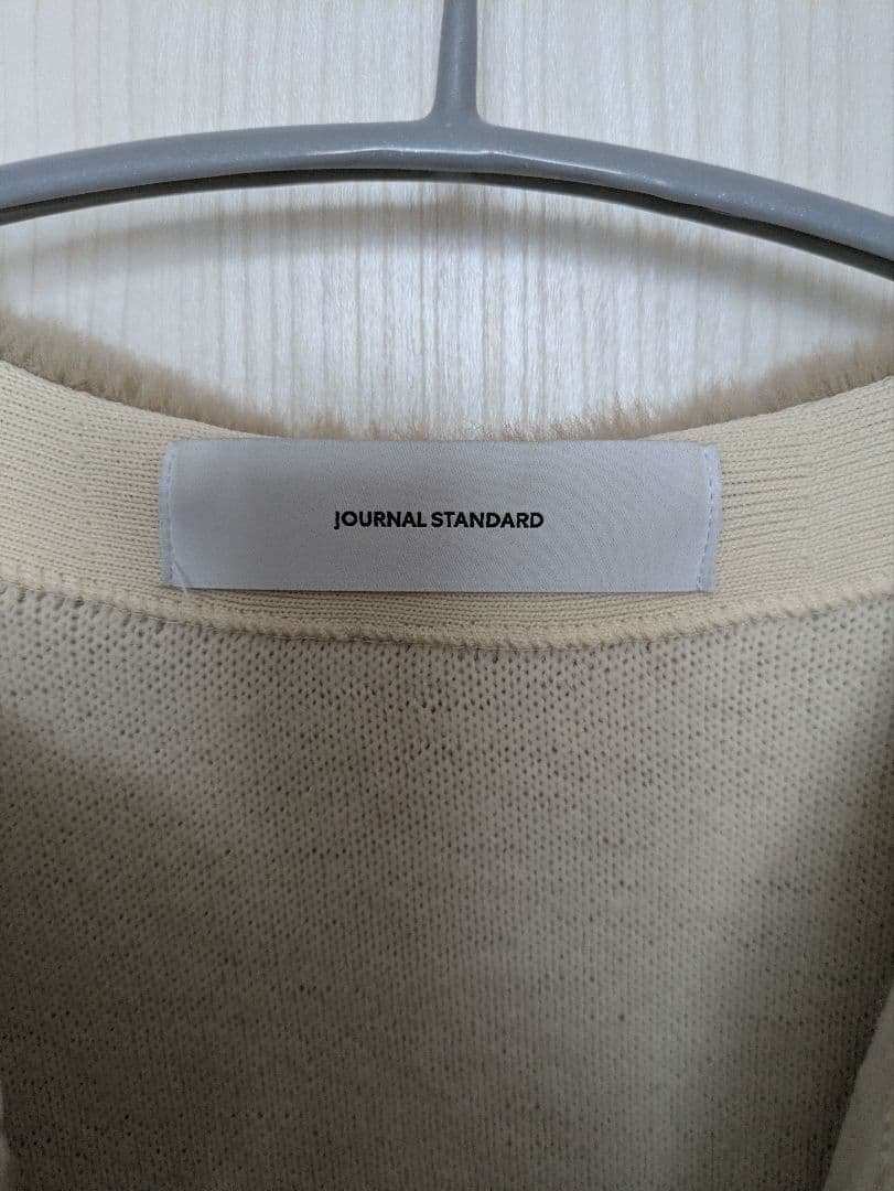 ジャーナルスタンダード　ダブルフェイスフェザークルーネックファーベスト