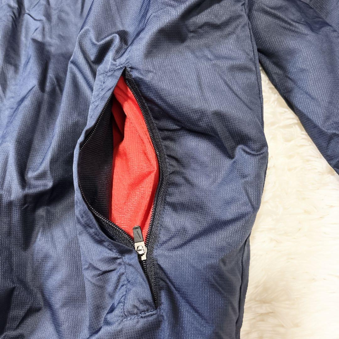 NIKE 90s 中綿ジャケット L 刺繍ロゴ ネイビー×レッド グラコン 配色