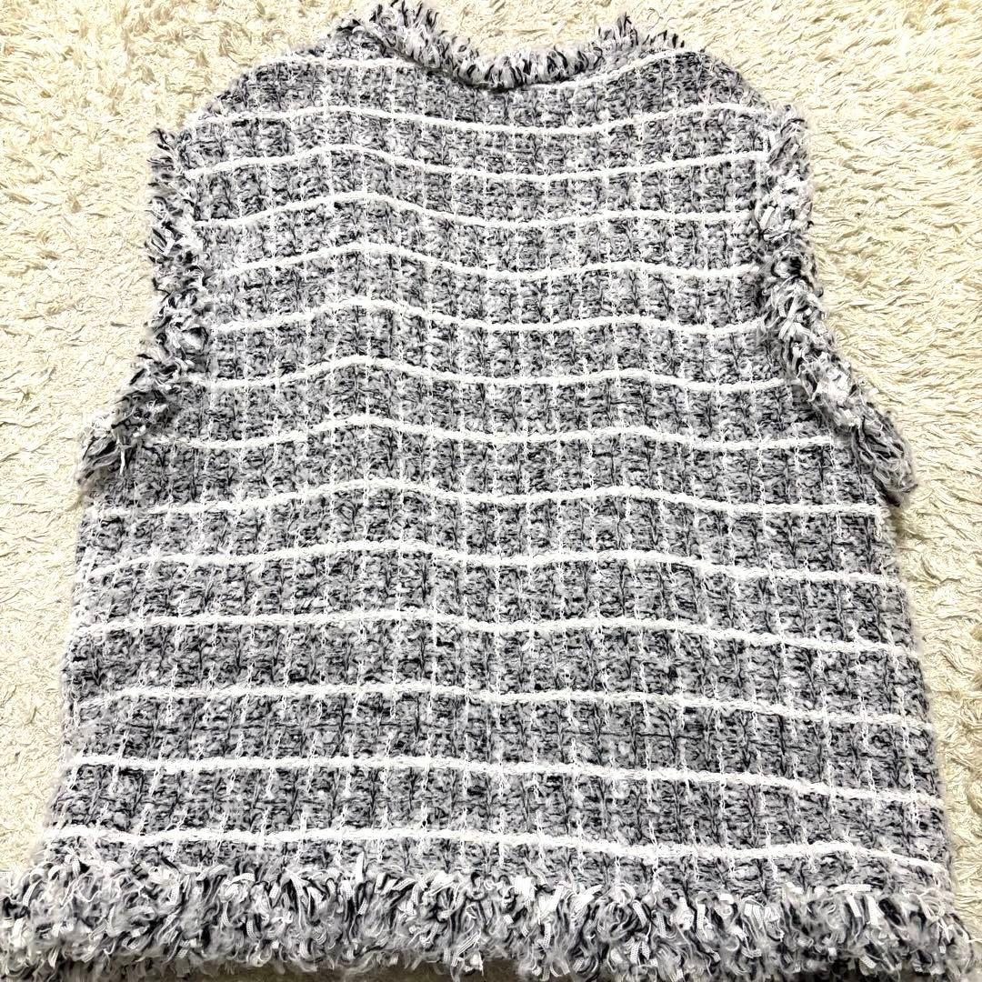 22AW ユナイテッドアローズ ミックスチェック ツイード ニットベスト ジレ