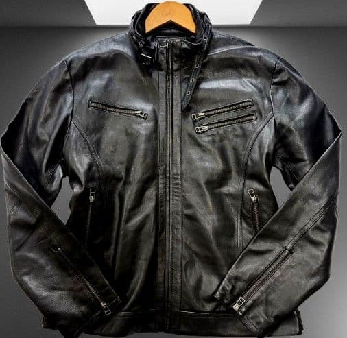 専用★サファリオム メンズ 本革 レザー ライダース ジャケット 黒 ＬＬ 中古