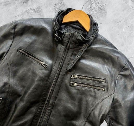 専用★サファリオム メンズ 本革 レザー ライダース ジャケット 黒 ＬＬ 中古