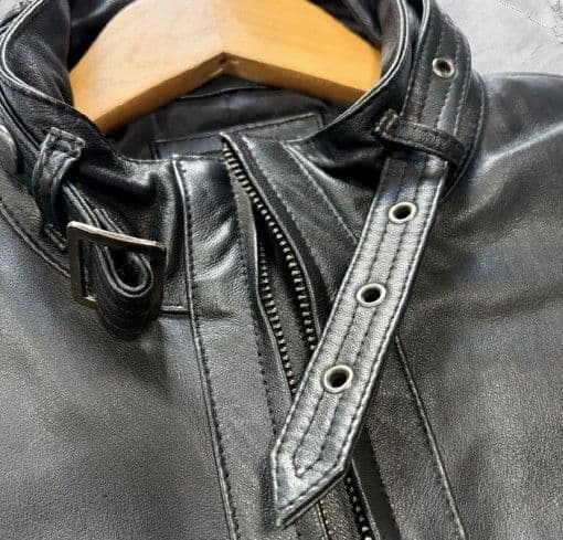 専用★サファリオム メンズ 本革 レザー ライダース ジャケット 黒 ＬＬ 中古