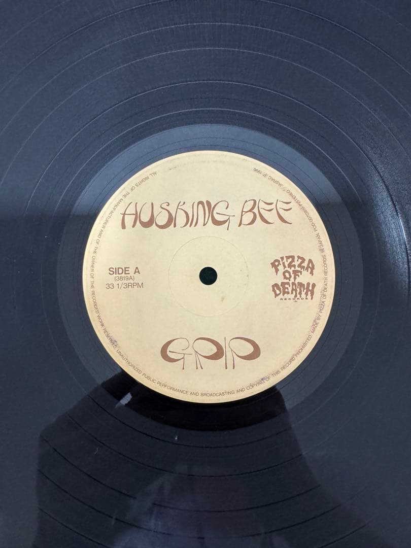 HUSKING BEE レコード　見本盤　サイン入り