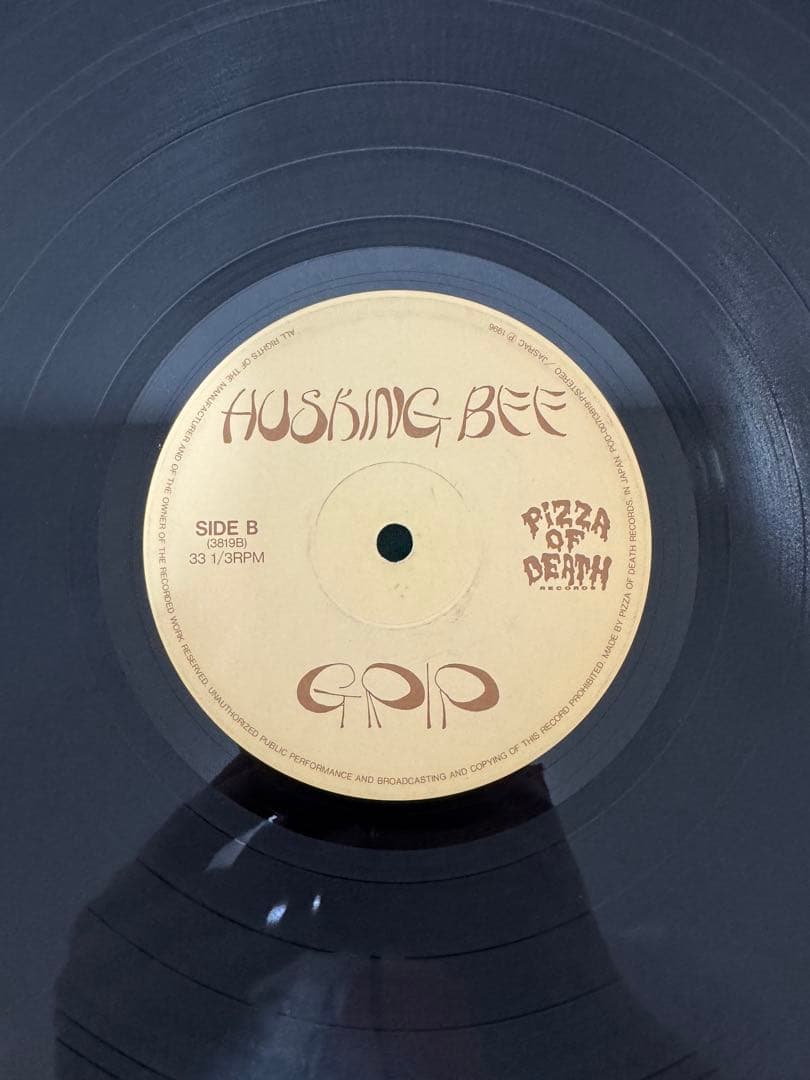 HUSKING BEE レコード　見本盤　サイン入り