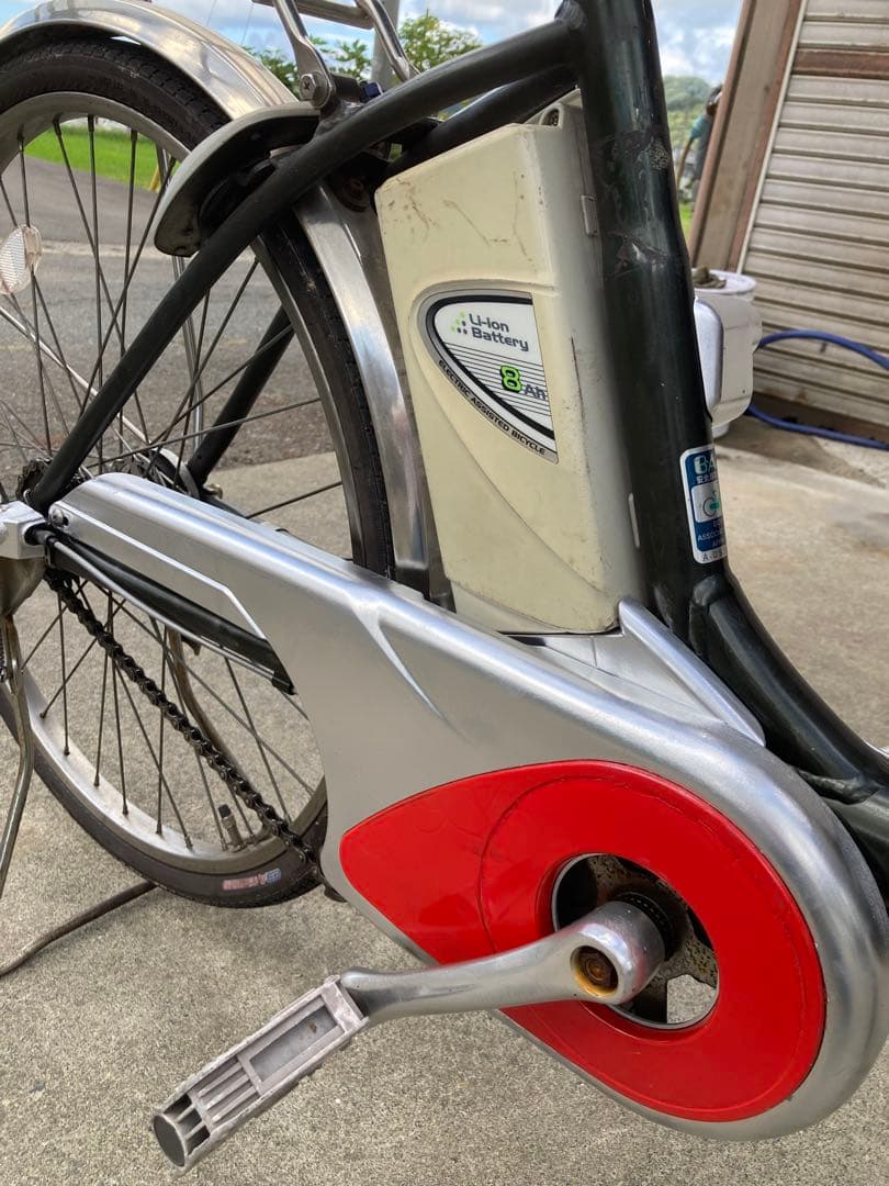 パナソニック電動アシスト自転車 シティタイプ モスグリーン色　バスケット付き