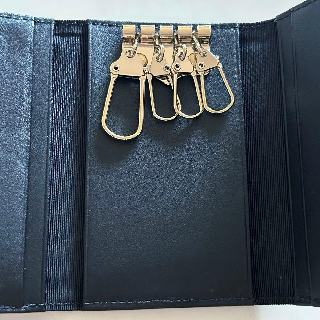 agnès b. アニエスベー キーケース 4連キーケース レザー ブラック