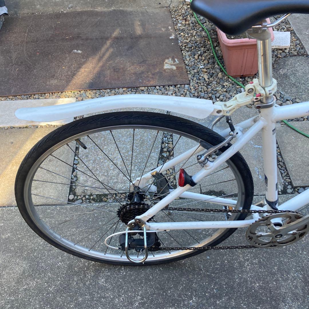 オートライトLED クロスバイク　カスタムして整備済み。サービスホワイトの泥除け