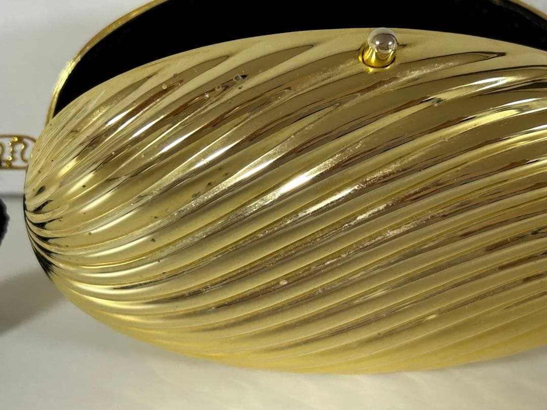 イタリア製80's シェイラン保証書付ゴールド クラッチバッグパーティー