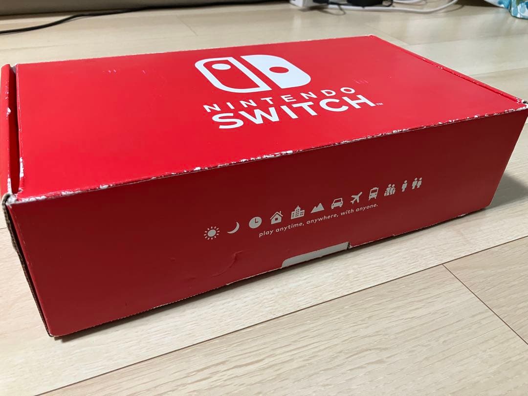 【ジャンク/液晶】Nintendo Switch 本体 青/緑 箱付 付属品完備