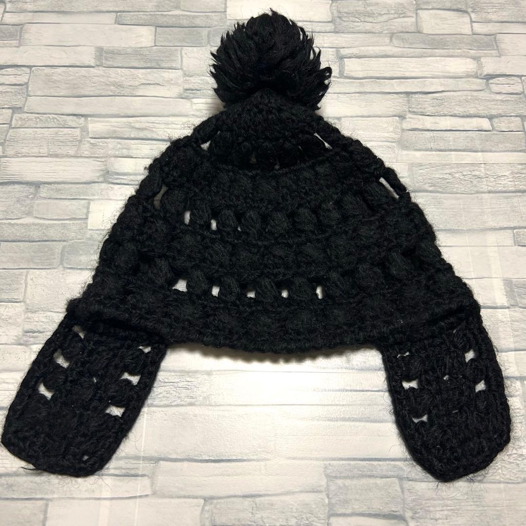 vivienne westwood ニット帽 ブラック 日本製 ムーンバット