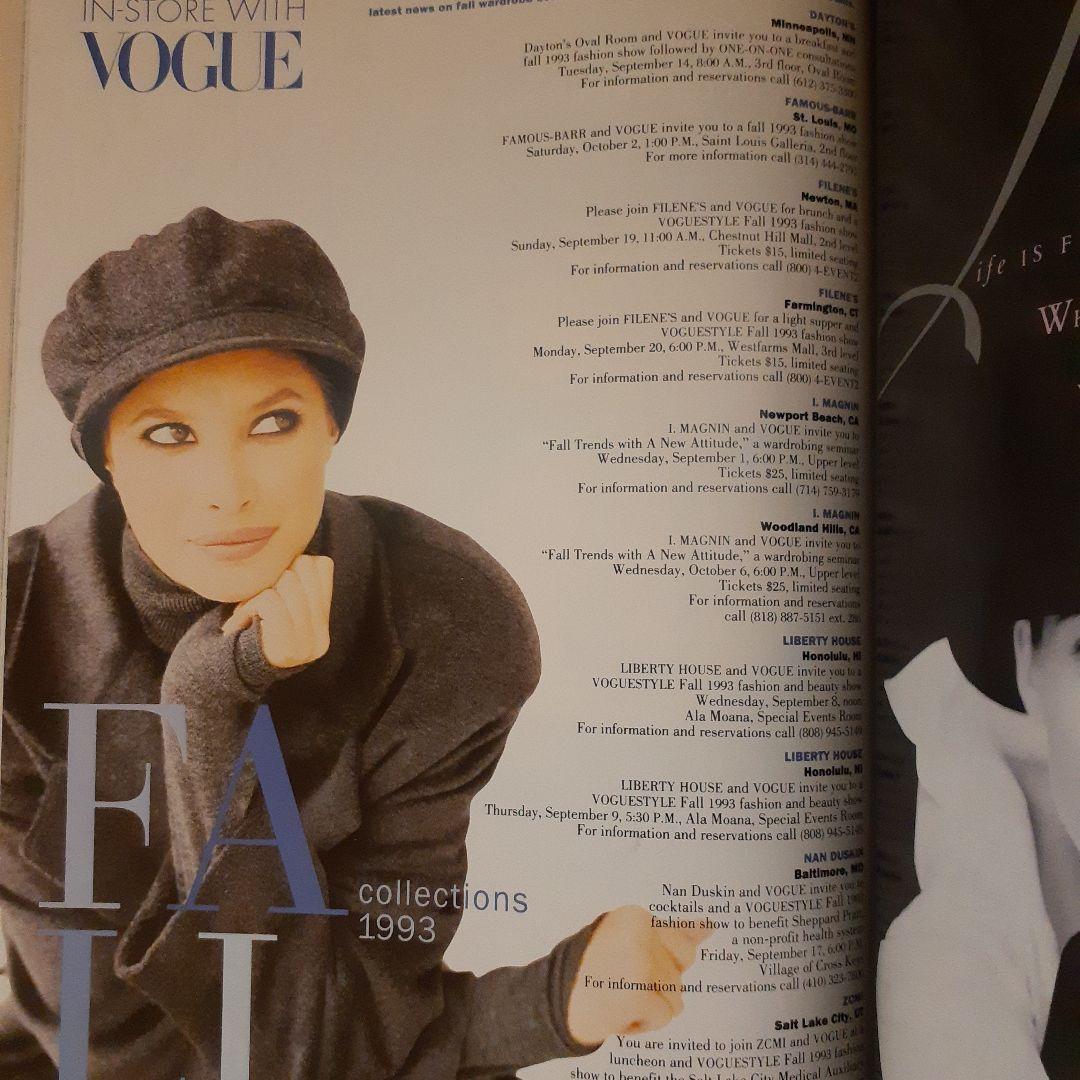 vogue US 1993 スーパーモデル満載　洋書