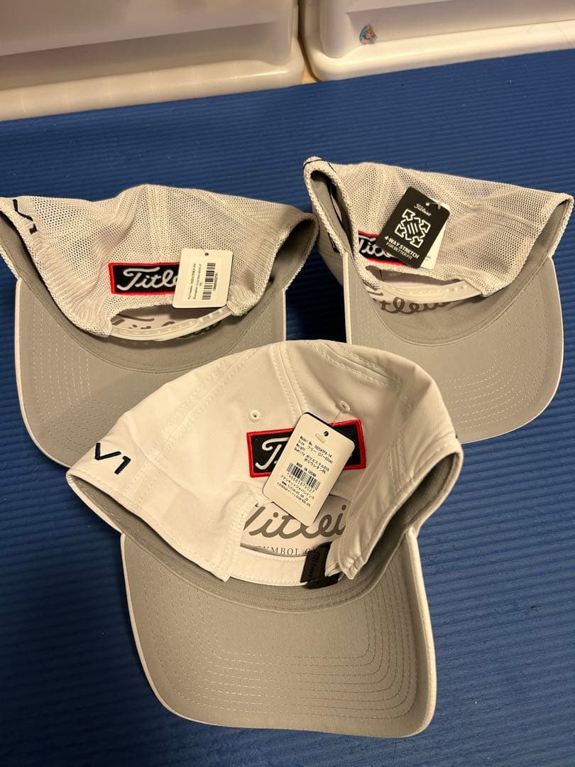 タイトリスト TITLEIST ツアーキャップ　白　ホワイト　３点セット