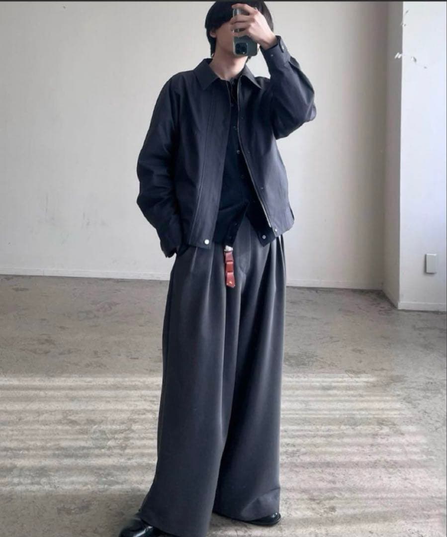 スーツ SLIGHT FLARE DOUBLE CLOTH BAGGY SLACKS