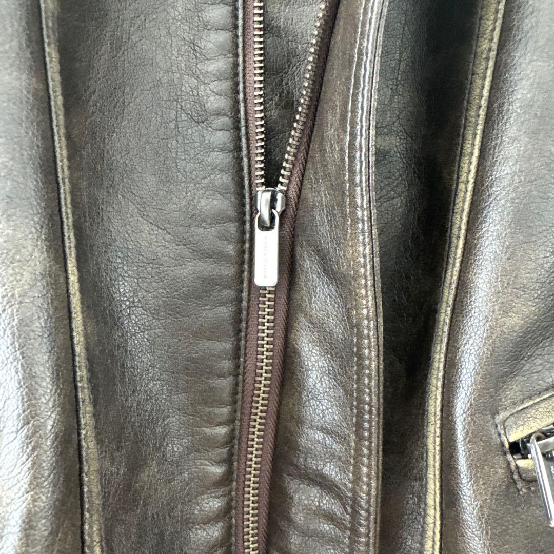 MAISON SPECIAL フェイクレザーオーバーブルゾン