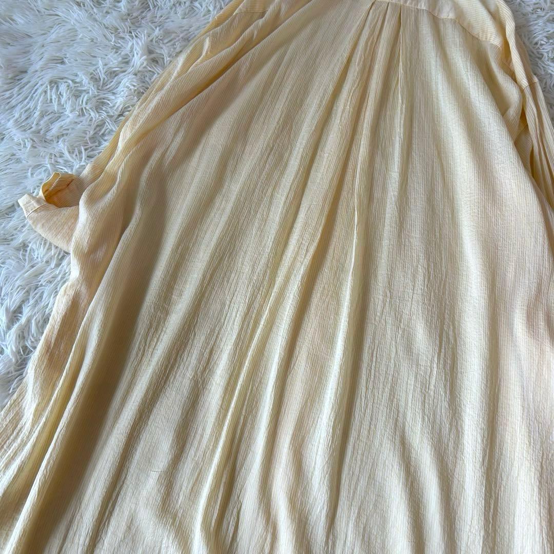 美品　TICCA スピック&スパン　シルク　スクエアビッグロングシャツワンピース