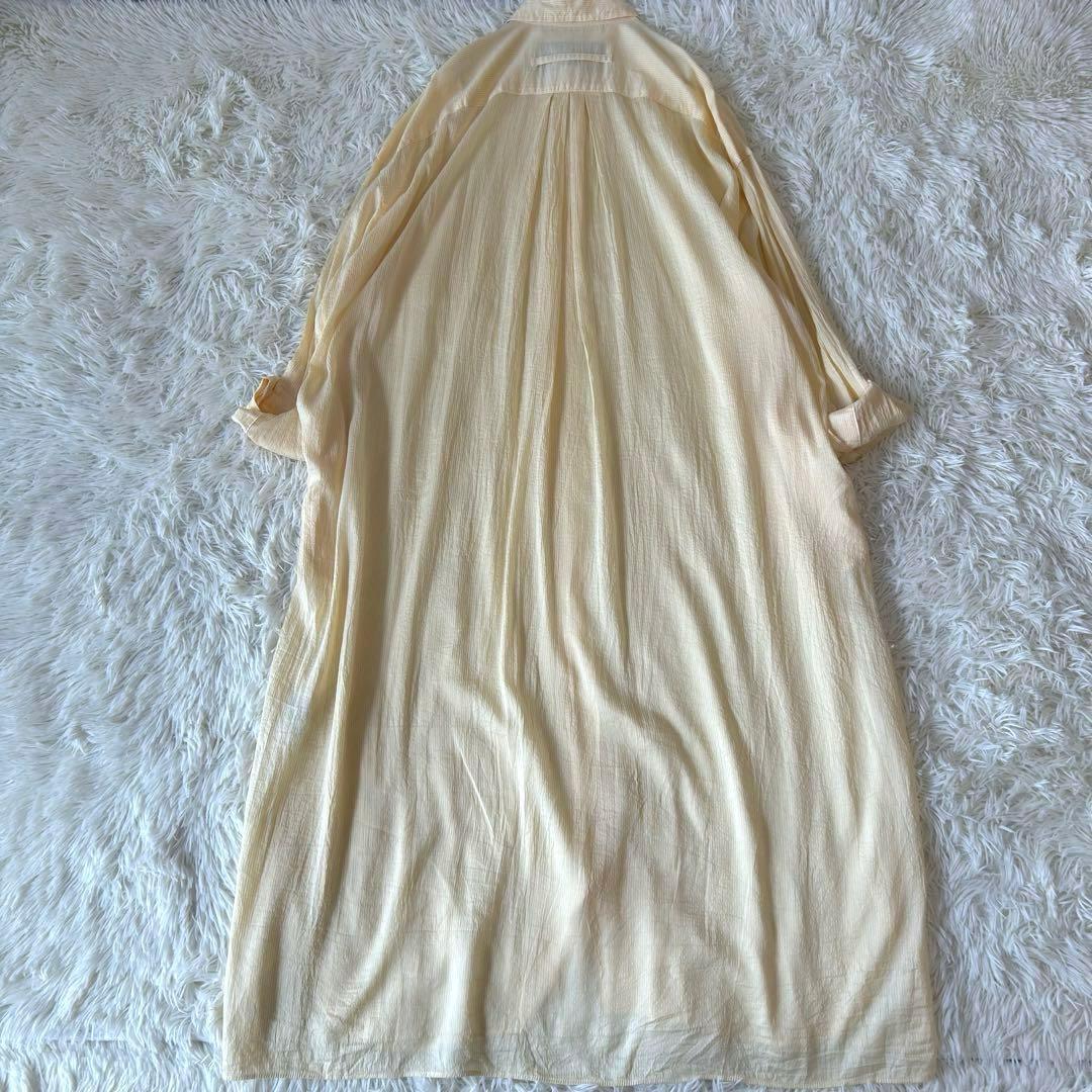 美品　TICCA スピック&スパン　シルク　スクエアビッグロングシャツワンピース