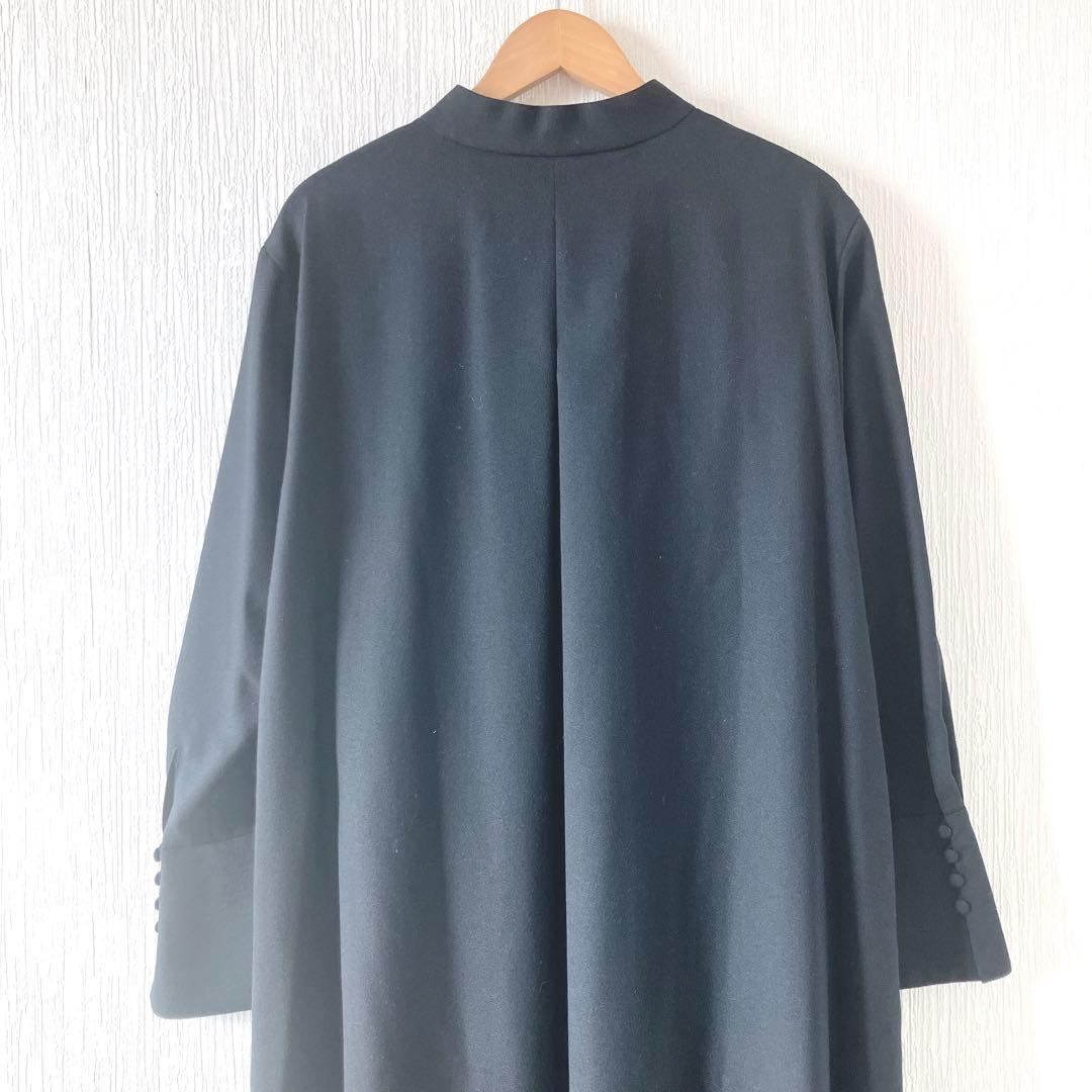 美品アドーアADOREヨーク切り替えワンピース　ブラック　フォーマル　36