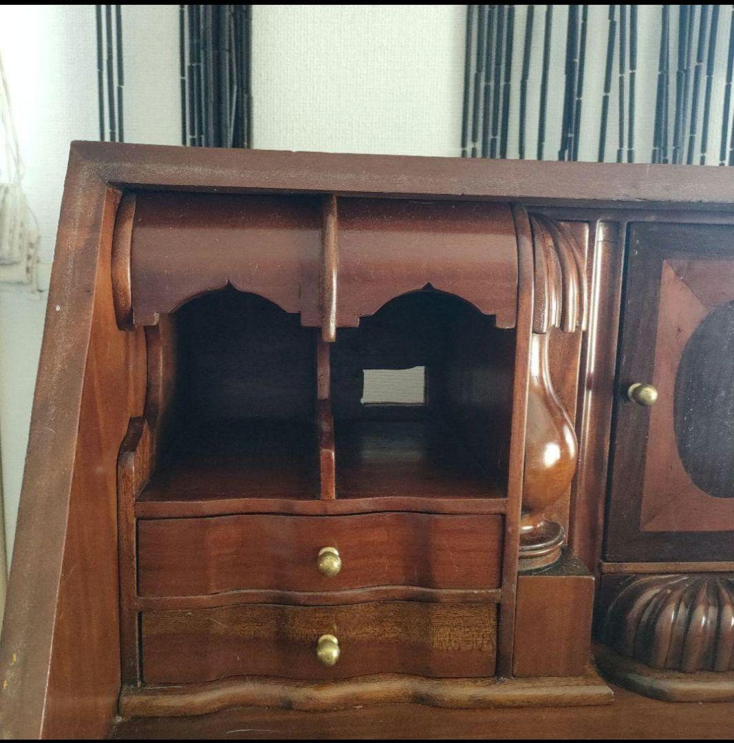 ②【ann】猫脚ライティングビューロー アンティーク家具