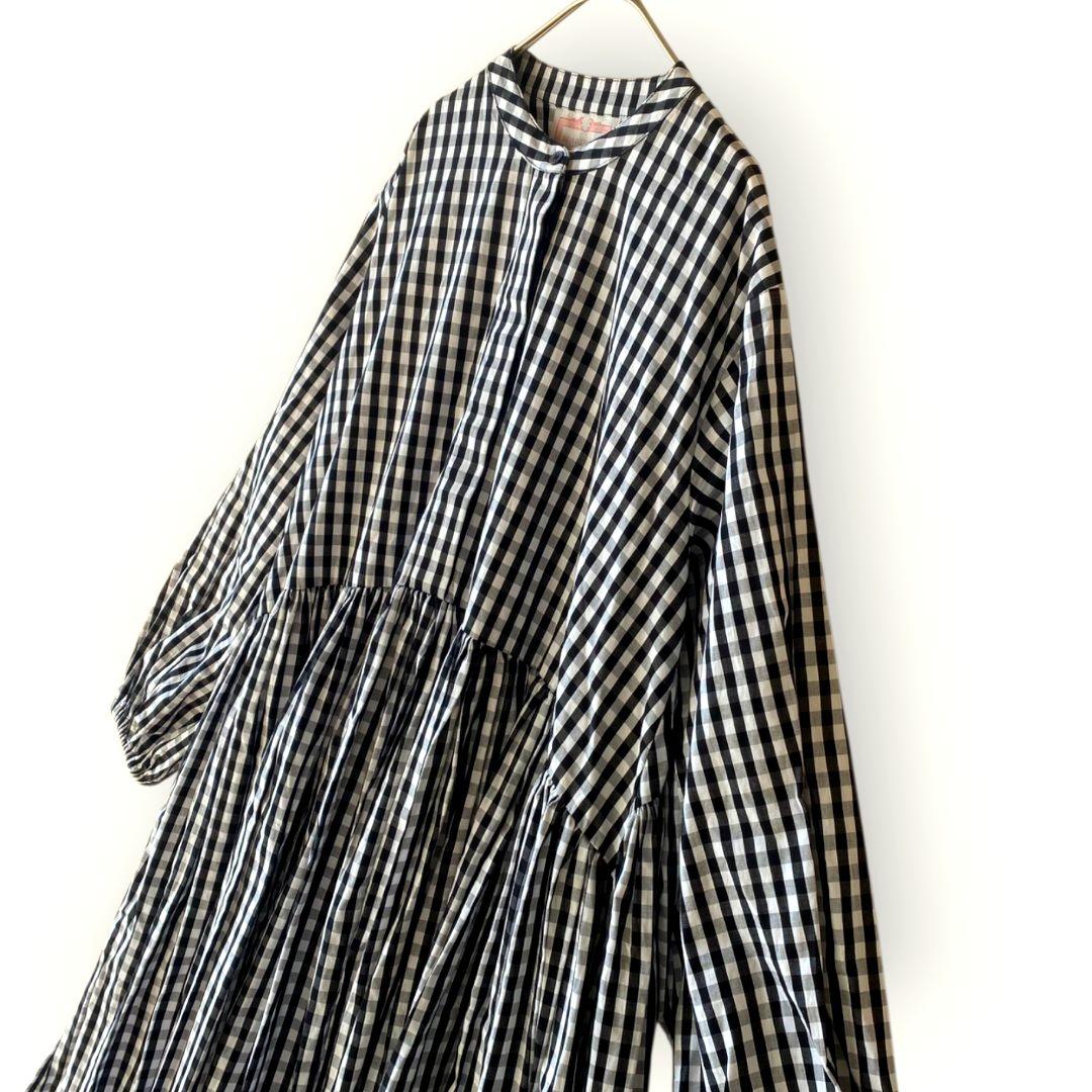 ビアズリー BEARDSLEY ロングワンピース ギンガムチェック ゆっくり