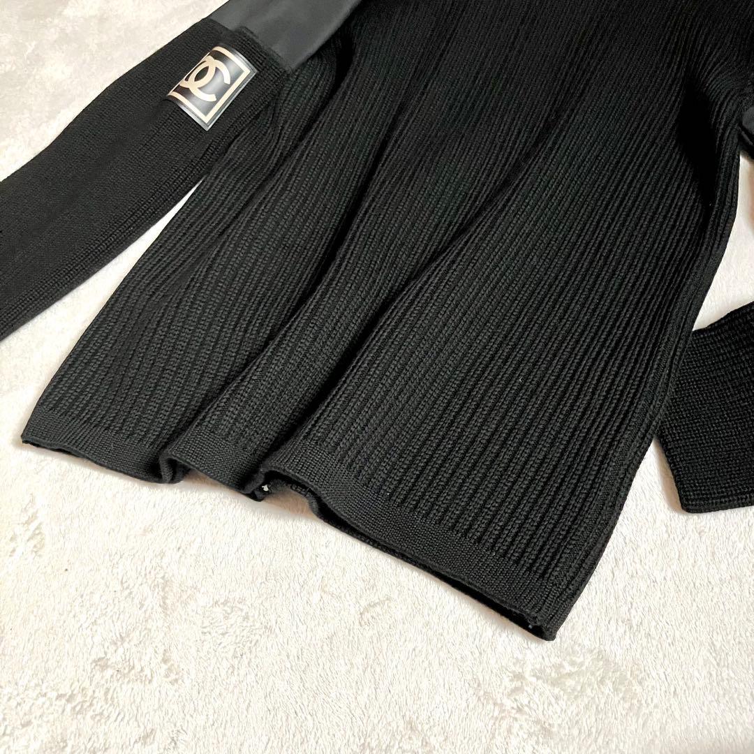 [美品]CHANEL シャネル　スポーツライン　ニットジャケット　ココマーク ￼