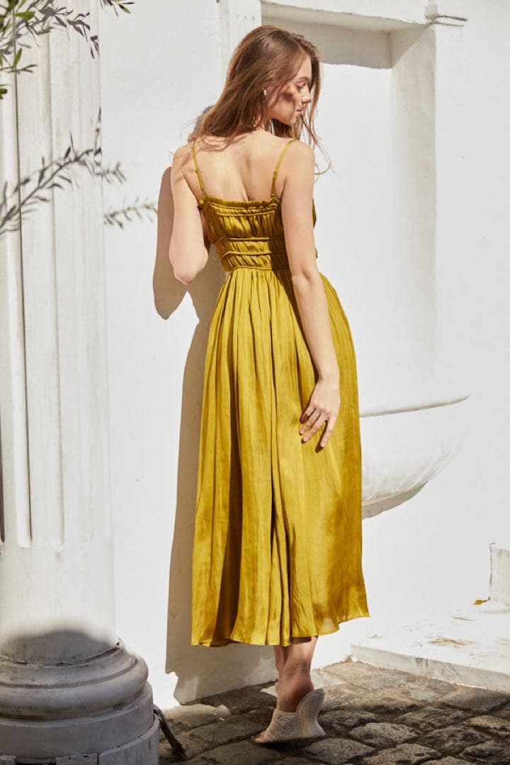 ワンピース Estella.K Julia Satin Long Dress Canola