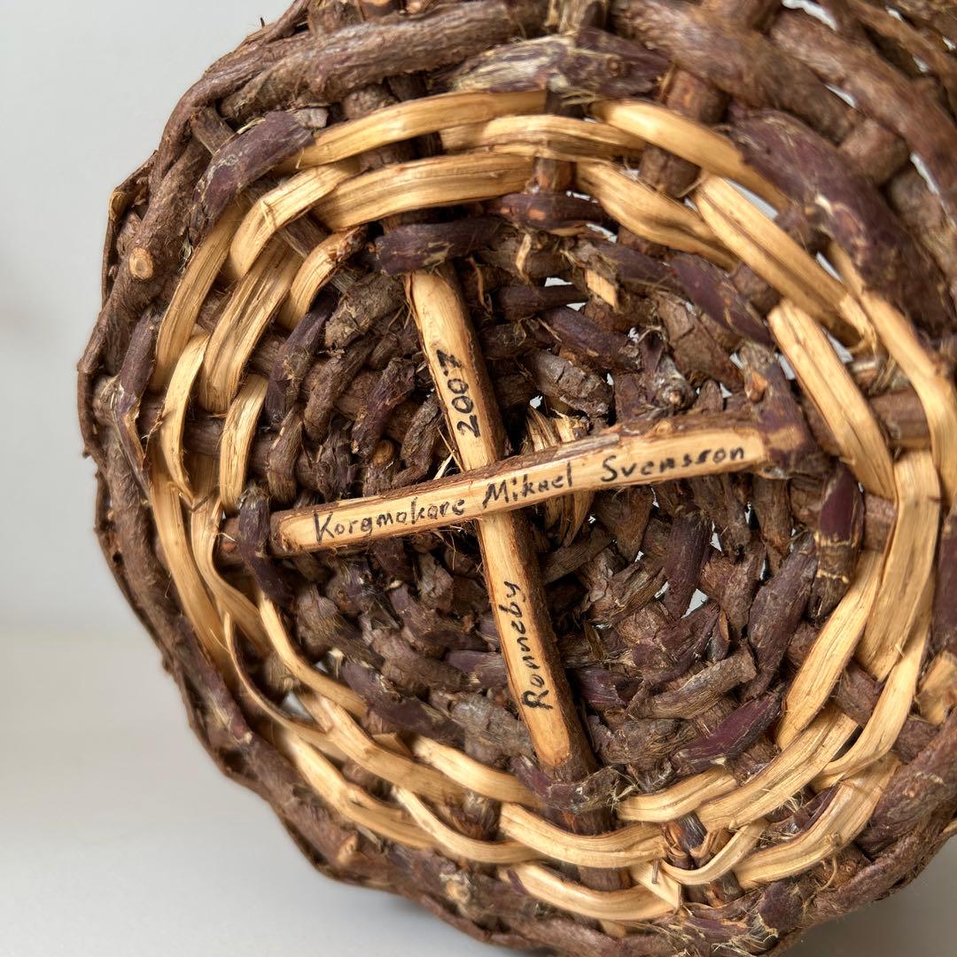 北欧ヴィンテージ　ジュニパー　かご　北欧　スウェーデン　サンク　カゴ　蚤の市