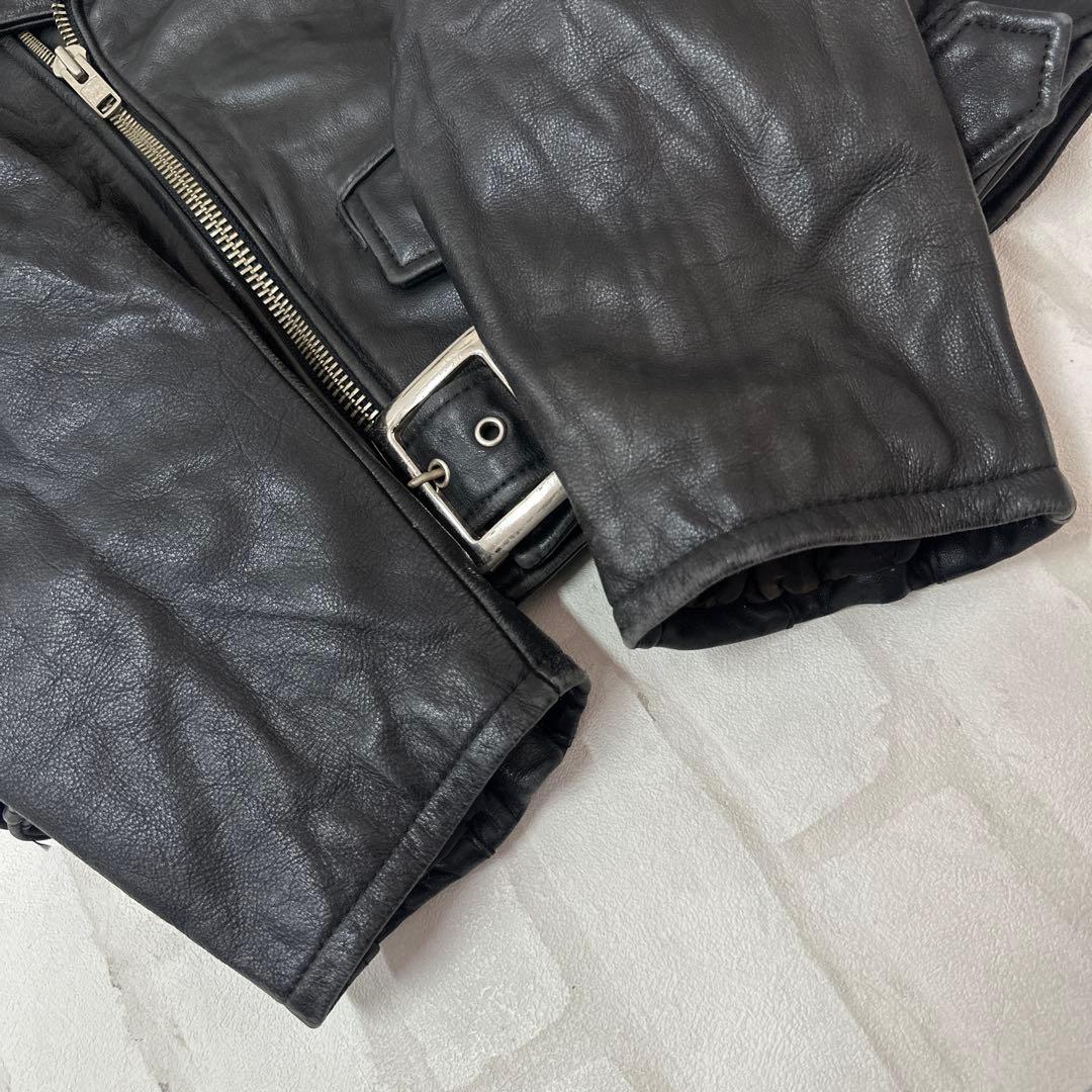 値下げ TIME & TIDE 牛革 レザー ダブル ライダース ジャケット L