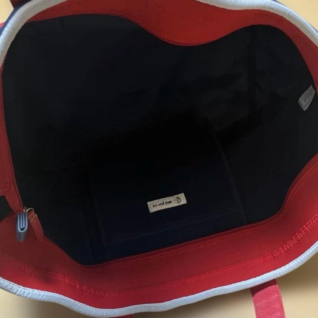 アンパスィ and per se トートバッグ ネイビー