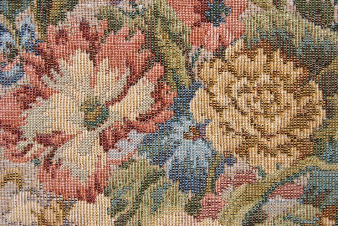 ゴブラン織 イタリア製 ドマン Demain 花 モチーフ 額 アート