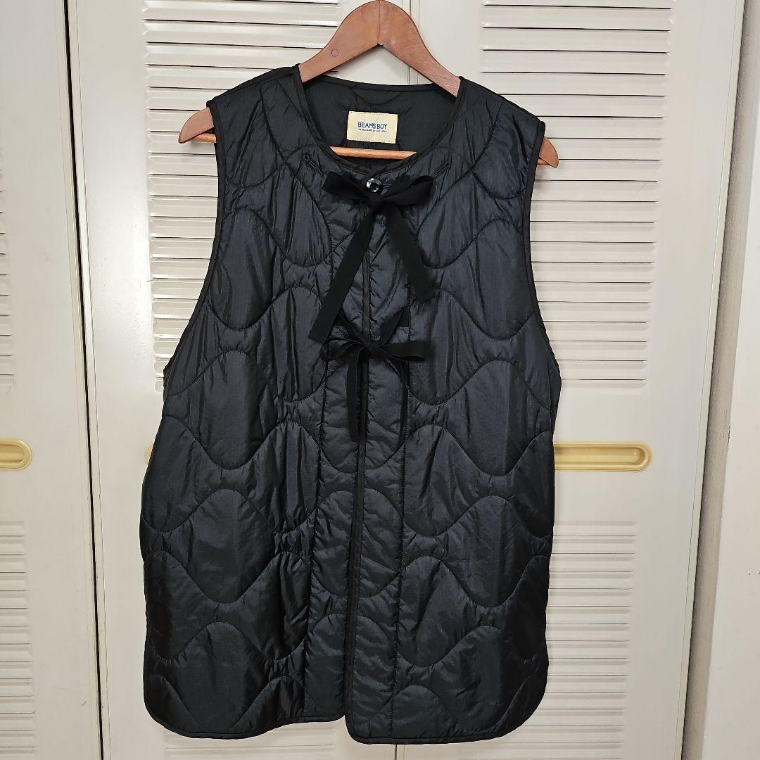 BEAMS BOY /サーモライナーベスト/ブラック