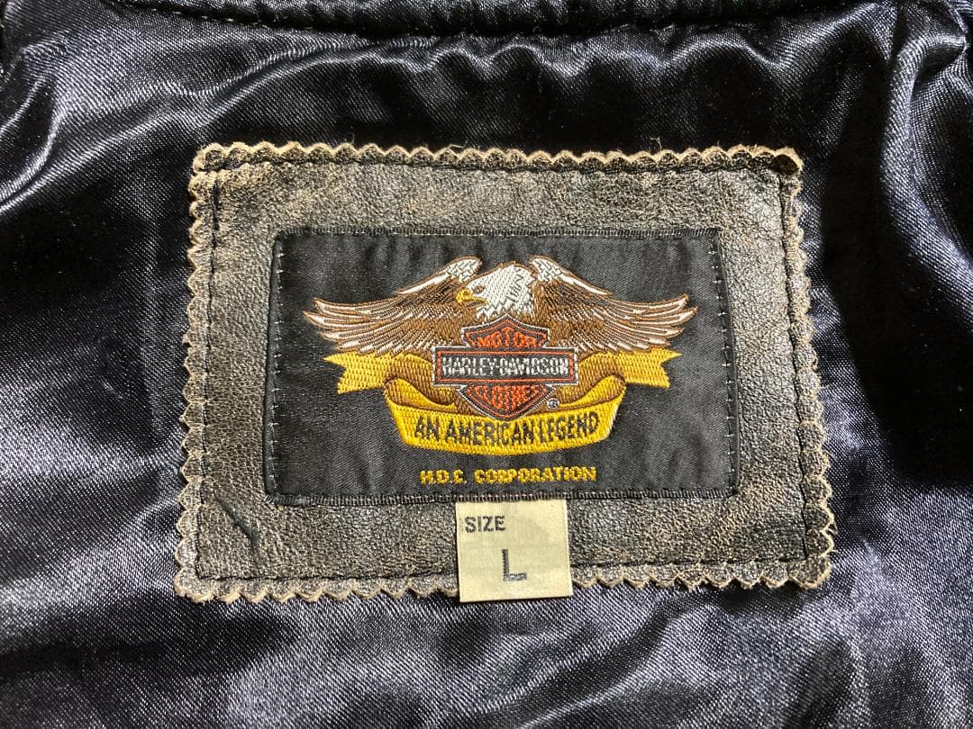ま*み様 ハーレーダビッドソン ヴィンテージ レザージャケット Lサイズ スタジ