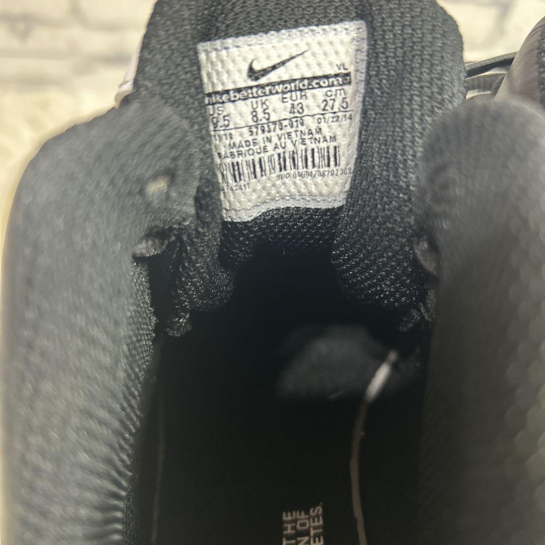 NIKE ナイキ　アメリカンフットボール　スパイク　レザー　黒　白　27.5cm