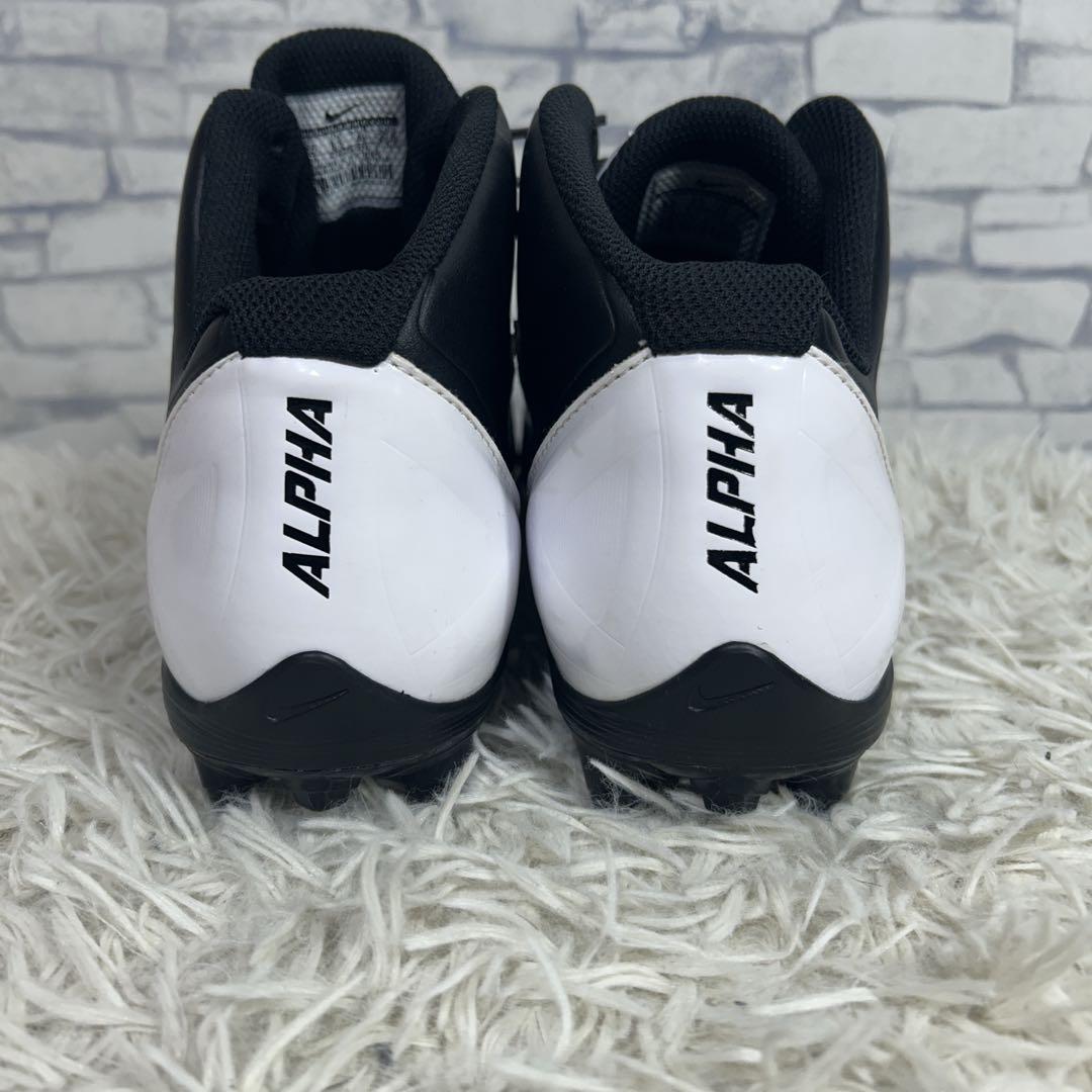 NIKE ナイキ　アメリカンフットボール　スパイク　レザー　黒　白　27.5cm