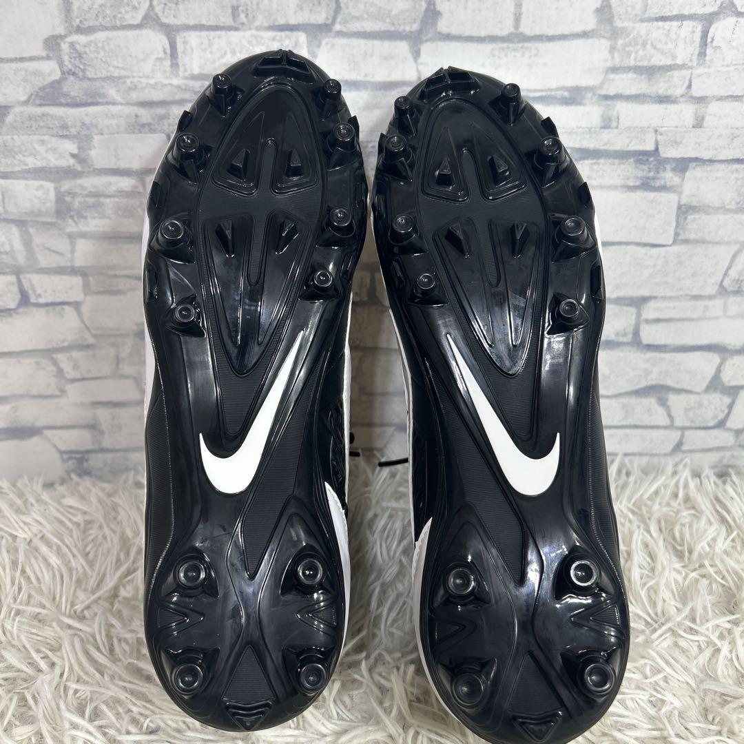 NIKE ナイキ　アメリカンフットボール　スパイク　レザー　黒　白　27.5cm