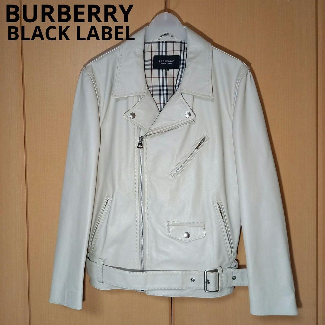 『良品』バーバリー　ブラックレーベル　ダブルライダース　ジャケット　サイズL