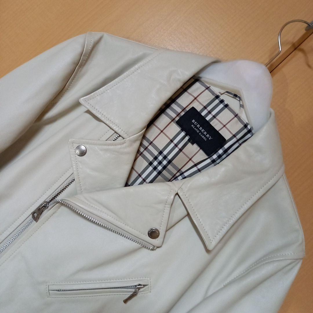 『良品』バーバリー　ブラックレーベル　ダブルライダース　ジャケット　サイズL