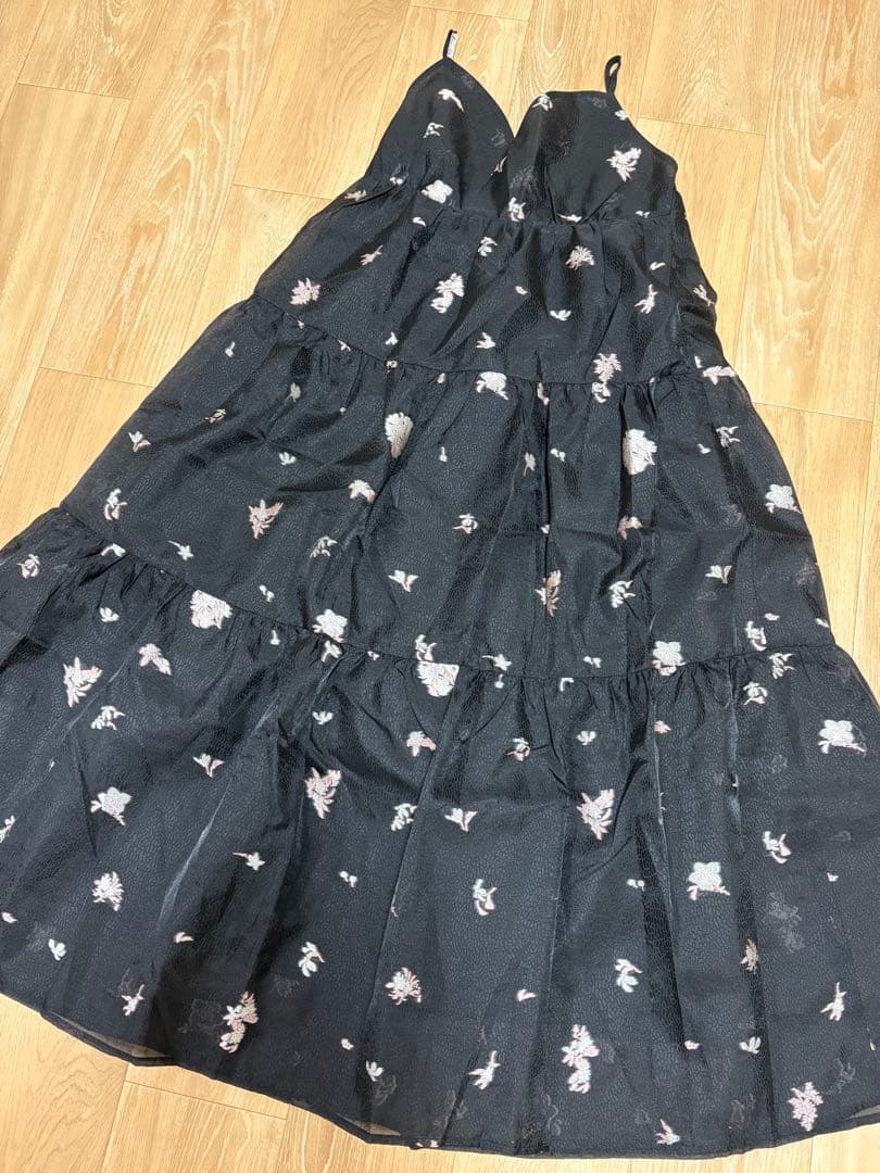 【完売色】jumelle ティアードキャミドレス ブラック